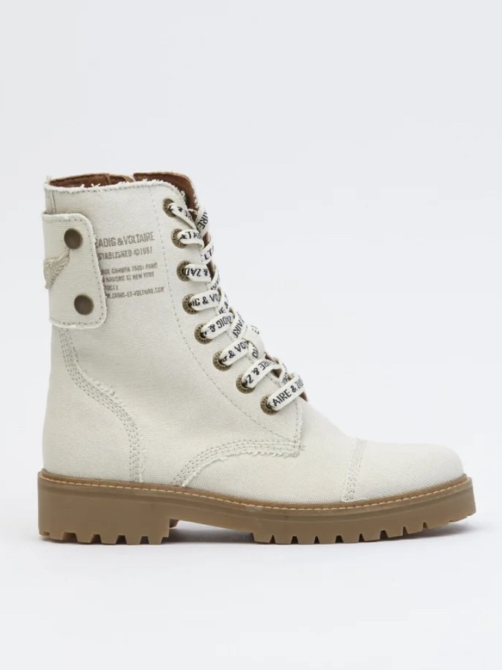Zadig & Voltaire Joe Smooth Cowskin Side Print Boots Taupe 38